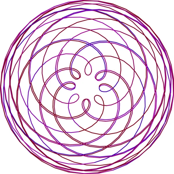 Abstrakte Dekorative Florale Spirograph Kreisförmiges Element Vektorform — Stockvektor