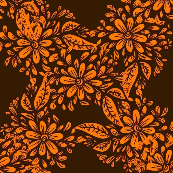 Motif Floral Sans Couture Design Romantique Décoratif Texture Sans Fin — Image vectorielle