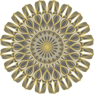 Soyut mandala tasarım elementi daire içinde. Dekoratif yuvarlak desen.