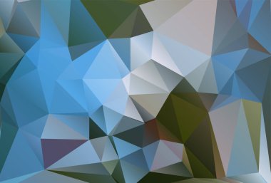 Soyut çokgen arkaplan. Gelecekçi tarzı. Kapaklar, kutular, posterler, afişler, web için geometrik renkli üçgen dokusu. Mozaik yüzey.