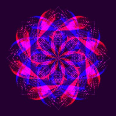 Soyut tasarım öğesi. Parlak, renkli bir şekil..