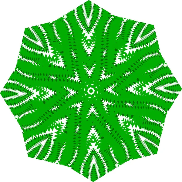 Αφηρημένο Διανυσματικό Στοιχείο Σχεδιασμού Διακοσμητικό Σχήμα Σχεδιασμός Πράσινης Μαντάλα — Διανυσματικό Αρχείο