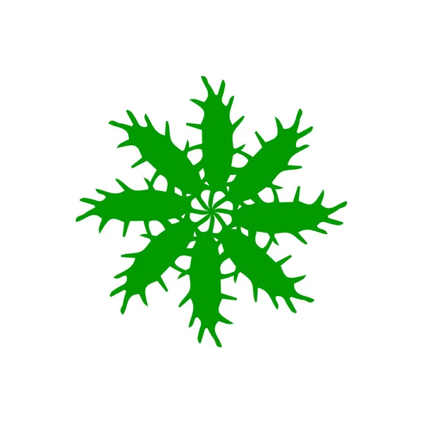 Snowflake Icon Flat Design Vector Illustration — Vector de stock