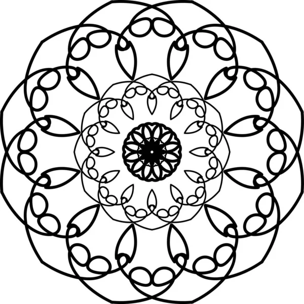 Abstrakt Mandala Designelement Cirkel Målarbok Sida Dekorativa Runda Mönster — Stock vektor