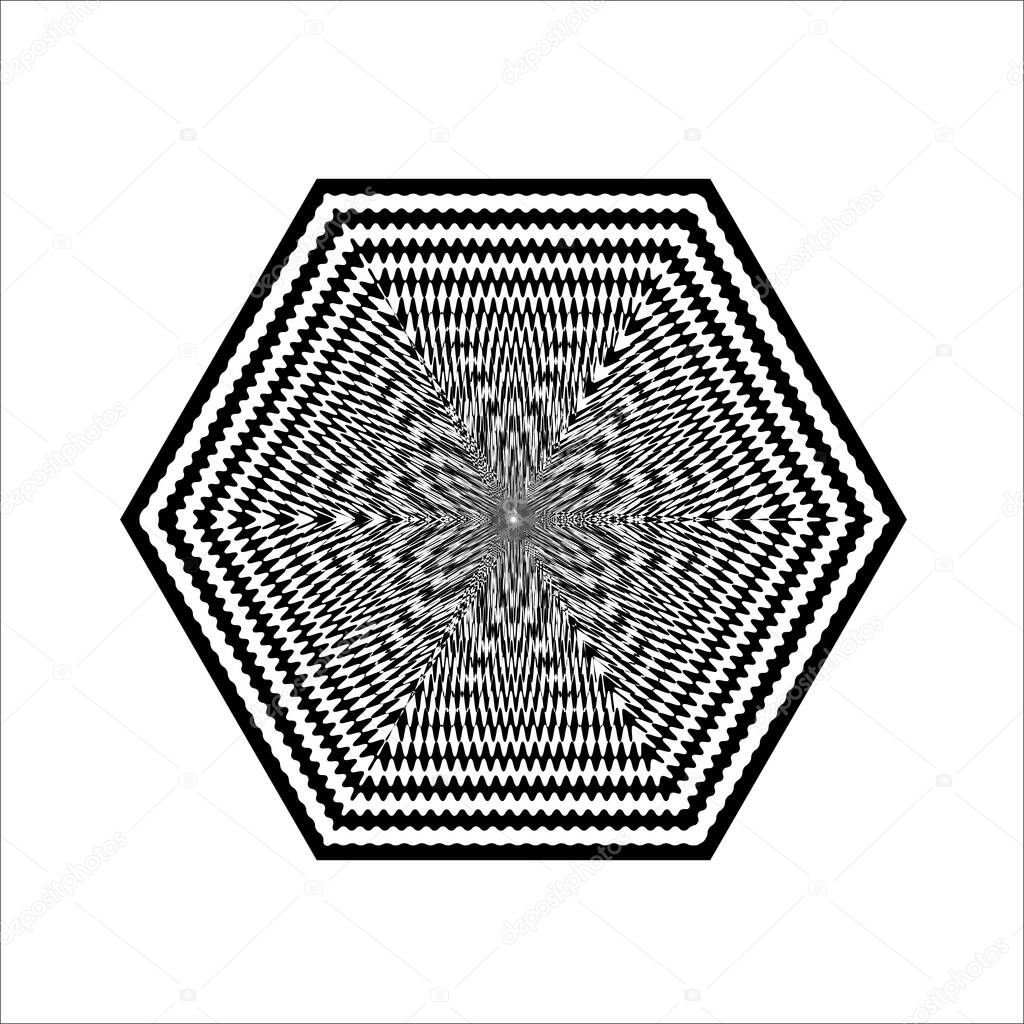 geometrical geometric shapes-monochrome illusion, vector