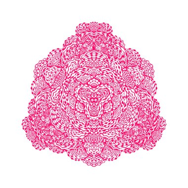 Soyut model. Dekoratif el çizimi dekoratif grafik tasarım ögesi.