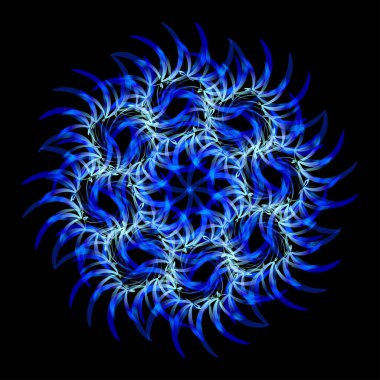 Kış mevsimi için tasarım elemanı. Noel ve Yeni Yıl tebrik kartı. Soyut kar tanesi. Parlak arkaplan.