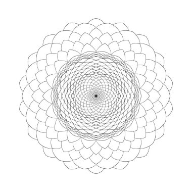 Soyut süs. Dekoratif el çizimi dekoratif grafik tasarım ögesi.