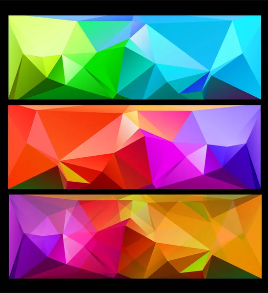 Abstract Polygonal Background Futuristic Style Geometric Colorful Triangle Texture Mosaical — Stock Vector