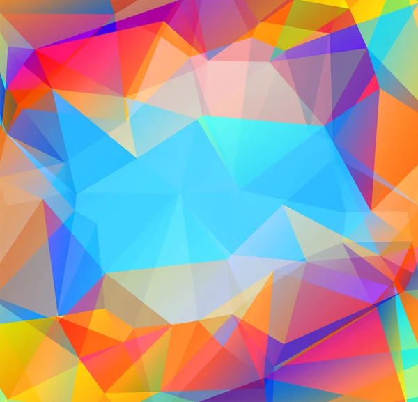 Abstrakt Polygonal Bakgrund Futuristisk Stil Geometriska Färgglada Triangel Struktur Mosaikyta — Stock vektor