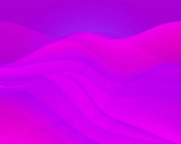 Abstract Wavy Purple Background Colorful Glow Gradient Surface Design — Stock Vector