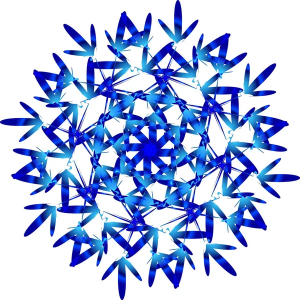 Designelement Für Die Wintersaison Weihnachts Und Neujahrsgrußkarte Abstrakte Schneeflocke — Stockvektor