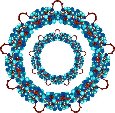Dekoratif tasarım öğesi. Beyaz arkaplanda üzüm asması çerçevesi.