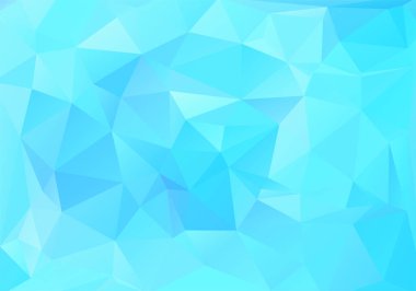 Üçgen poligonların soyut geometrik tarzı mavi arkaplanı. Vektör çizimi. Web, iş şablonu, broşür, kart, poster, afiş tasarımı için Retro mozaik üçgen parlak trend deseni