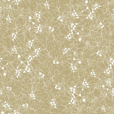 Beyaz kontur çiçekleri Hafif bej arka plan. Duvarda kumaş, fayans ve kağıt ve duvar kağıdı dekorasyonu için doku.