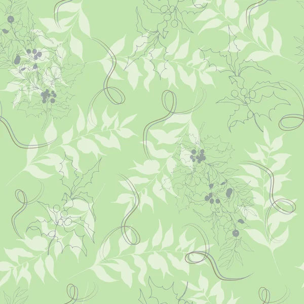 Motif floral pour tissu sur fond vert. Motif vectoriel sans couture pour tissu, carrelage, papier peint . — Image vectorielle
