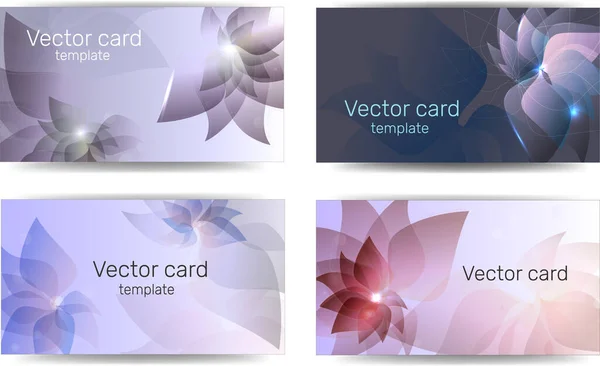 Jeu Bannières Vectorielles Pour Texte Avec Transitions Gradient Cartes Visite — Image vectorielle