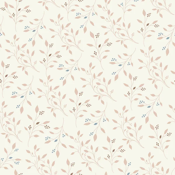 Padrão Sem Costura Floral Simples Textura Vetorial Fundo Claro Com — Vetor de Stock