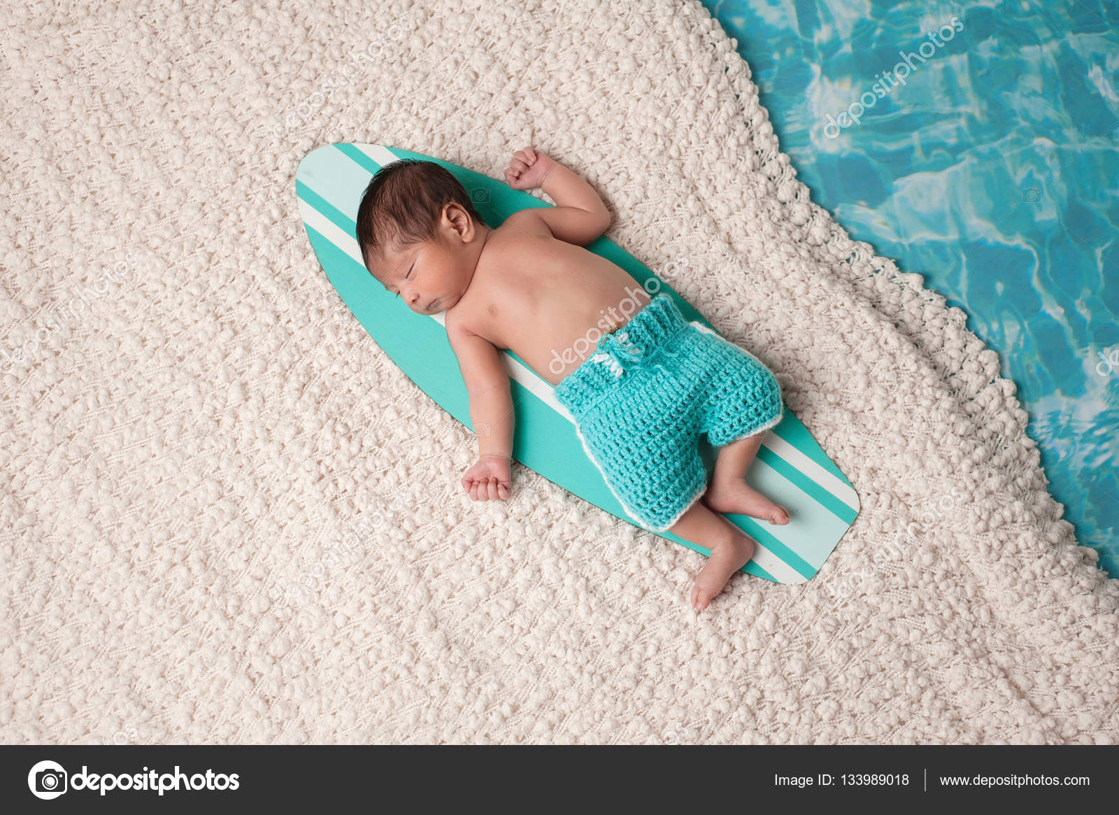 Newborn Baby Boy On Surfboard Stock Photo By C Katrinaelena Newborn Baby Boy On Surfboard Stock Photo By C Katrinaelena