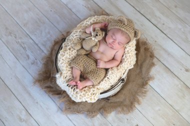 Ayı şapka ve Peluş ayı oyuncak bebek çocuk