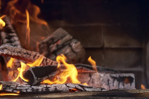 Tände elden för grill — Stockfoto