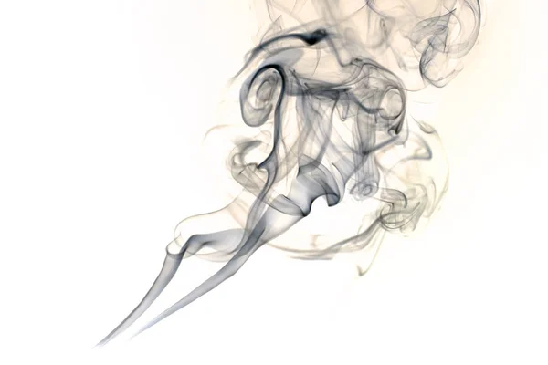 White smoke collection on black background — Stock Photo, Image