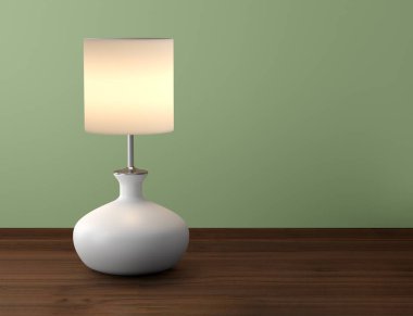 Masa lambası beyaz arkaplanda izole