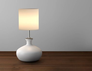 Masa lambası beyaz arkaplanda izole