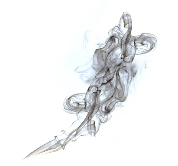 Oblak cigaretového kouře na bílém pozadí — Stock fotografie