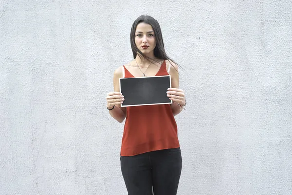 dissatisfied woman holding a plate