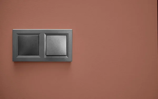 Gray sockets on the wall — Stock Photo, Image