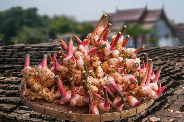 Tayland, Chiang Mai şehir meyve pazarında---zerdeçal — Stok fotoğraf