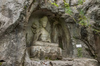 Hangzhou Lingyin Tapınağı Kilai Cliff heykeli