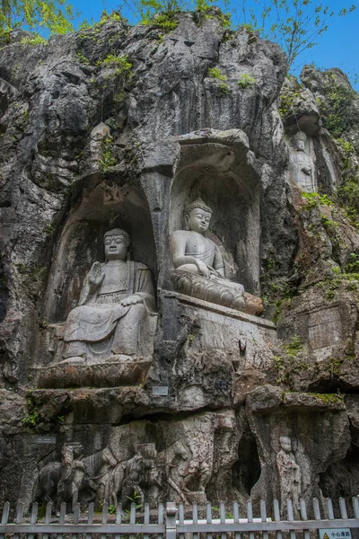 Statue de Hangzhou Lingyin Temple Kilai Cliff — Photo
