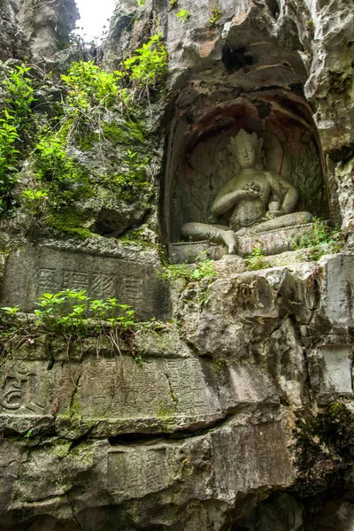 Hangzhou Lingyin Temple Kilai Cliff statue — Stock Photo, Image