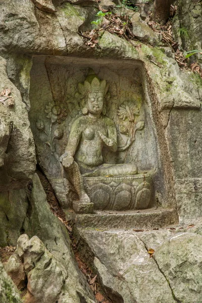 Hangzhou Lingyin Temple Kilai Cliff socha — Stock fotografie