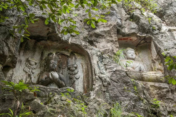 Hangzhou Lingyin Temple Kilai Cliff staty — Stockfoto