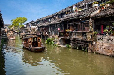 Jiaxing Wuzhen Doğu kapısı Jiangnan su Köyü