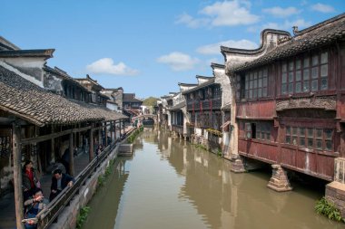 Jiaxing Wuzhen Doğu kapısı Jiangnan su Köyü