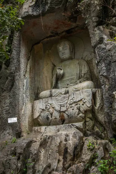 Hangzhou ναό Lingyin ΚΥΛΑΕΙ Cliff άγαλμα — Φωτογραφία Αρχείου