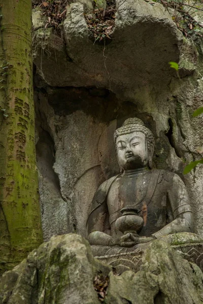 Hangzhou Lingyin Tempel Kilai Klippe Statue — Stockfoto