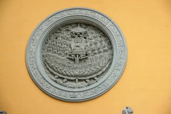 Hangzhou ναό Lingyin πέτρινο τοίχο — Φωτογραφία Αρχείου