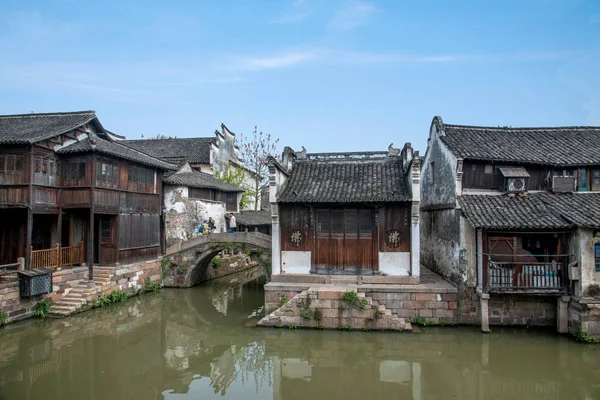 가 흥 Wuzhen 동쪽 게이트 강남 물 마 — 스톡 사진