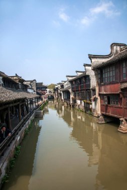 Jiaxing Wuzhen Doğu kapısı Jiangnan su Köyü