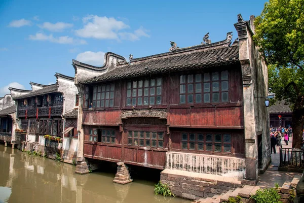 Jiaxing Wuzhen East Gate Jiangnan Water Village — Stockfoto