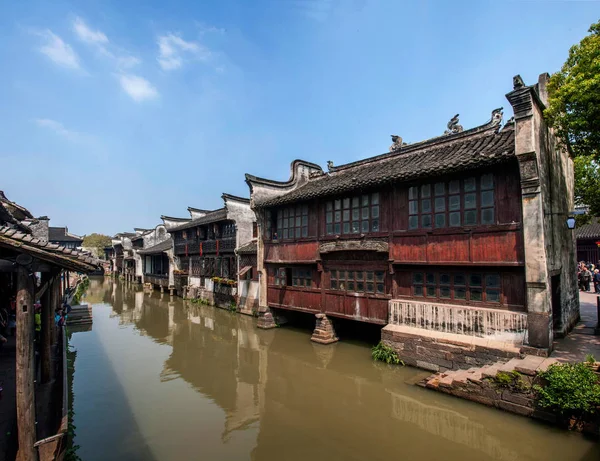 가 흥 Wuzhen 동쪽 게이트 강남 물 마 — 스톡 사진