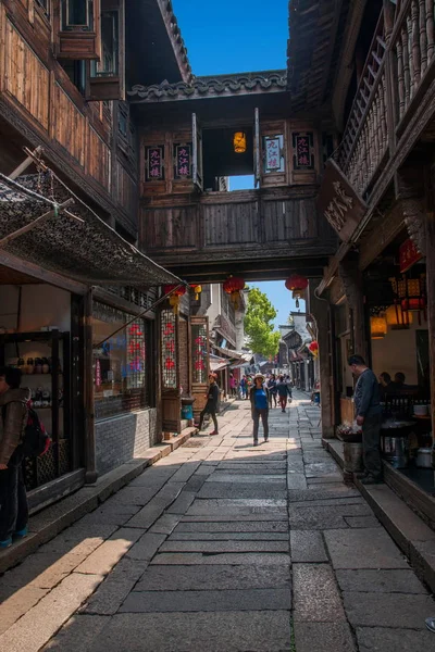 Zhejiang Jiaxing Wuzhen East Gate Lane — Stockfoto