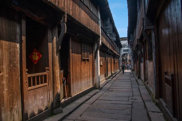 Zhejiang Jiaxing Wuzhen East Gate Lane — Foto de Stock