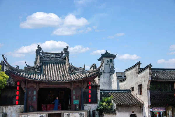 Zhejiang Jiaxing Wuzhen East Gate Xiuzhen widok placu — Zdjęcie stockowe