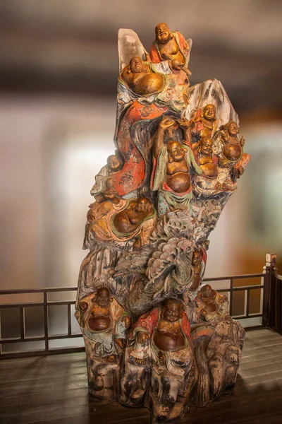 Выставочный зал резьбы по дереву Цзясин Цзэчжэнь — стоковое фото